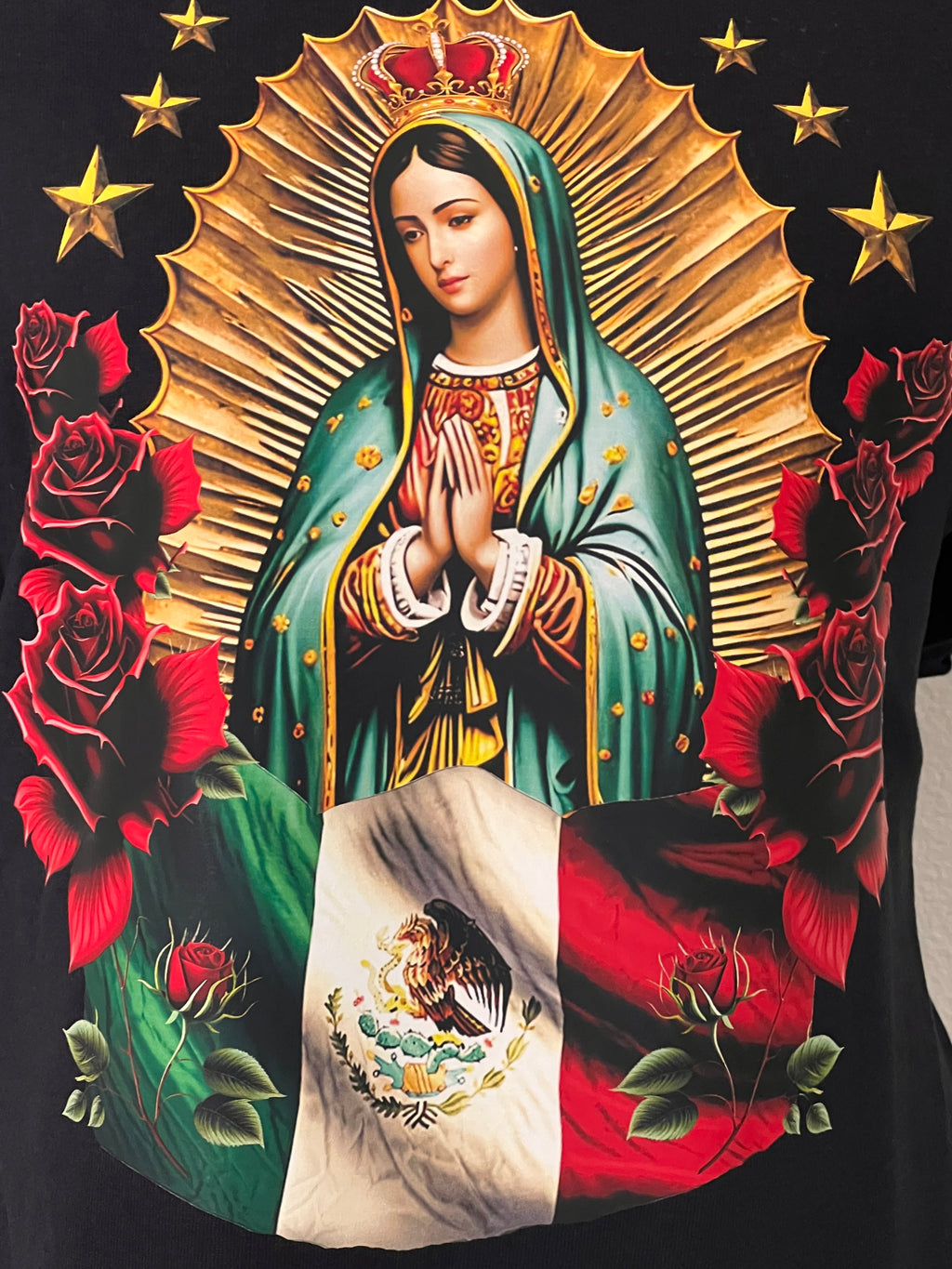 🌹 “Virgen de Guadalupe” Faith & Protection T-Shirt Crewneck Short Sleeve