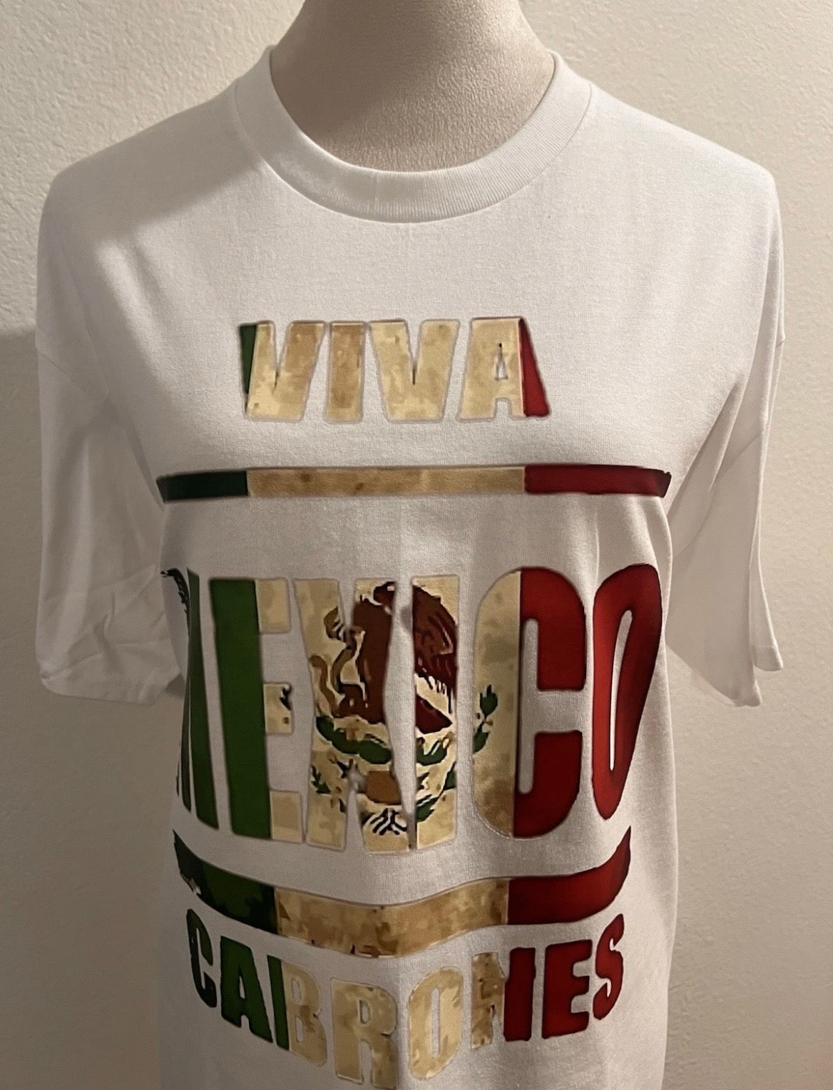 Gildan Viva México Crewneck T-Shirt Short Sleeve