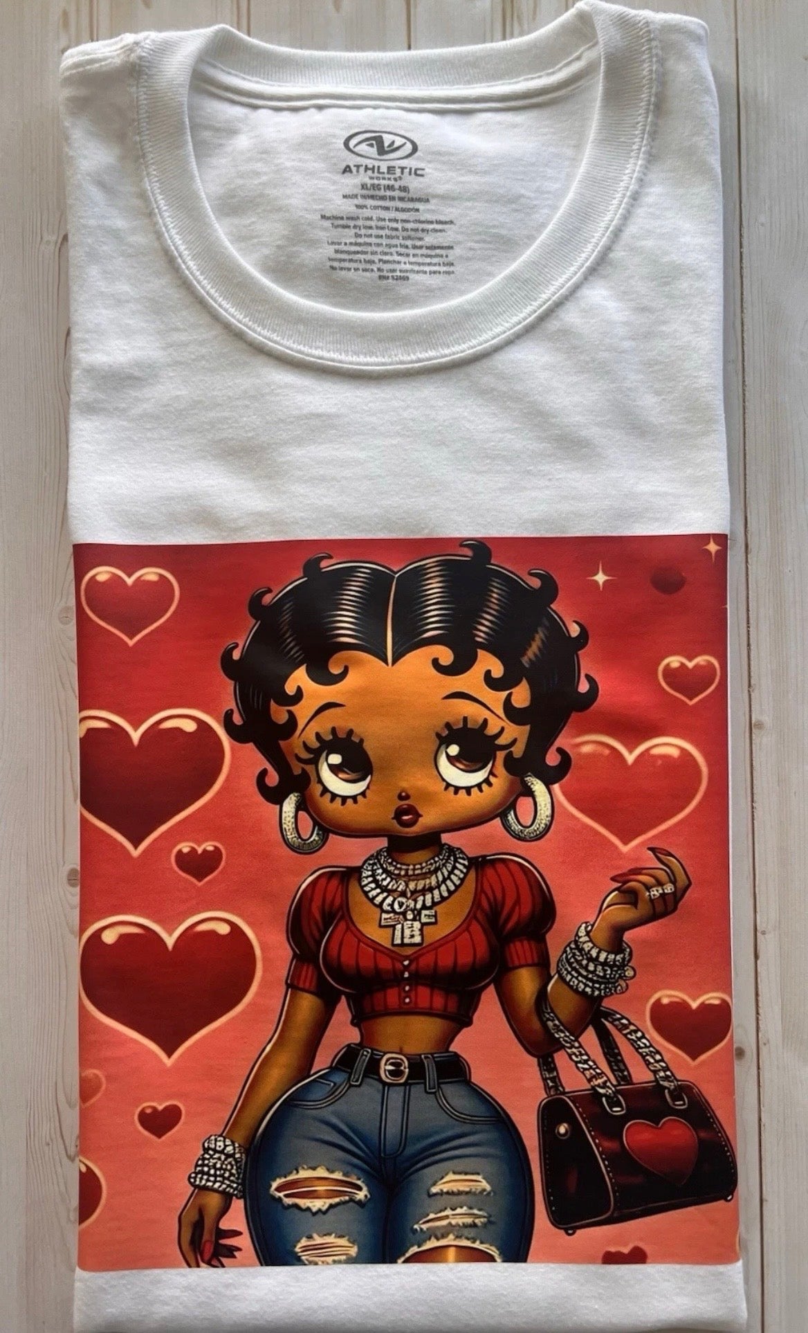 Betty Boop Graphic Tee - Vintage Style White T-Shirt