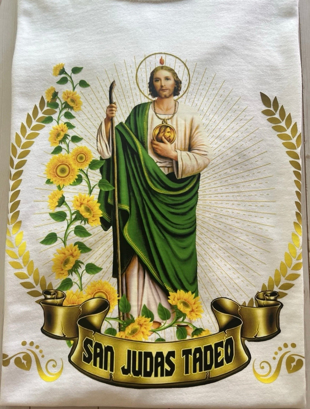 Gildan San Judas Tadeo Crewneck T-Shirt Short Sleeve