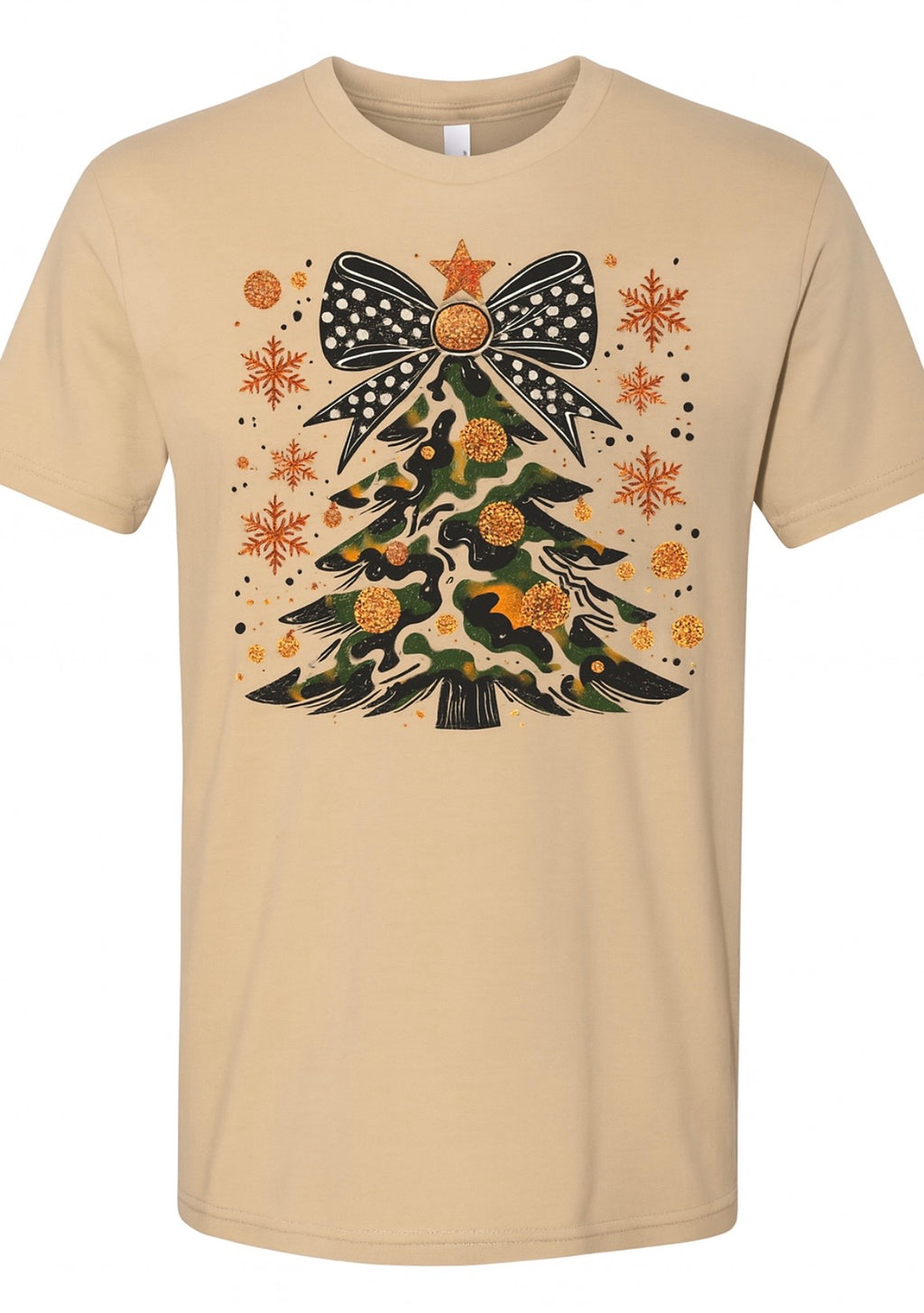 Camo Christmas Tree Tee - Holiday Graphic T-Shirt
