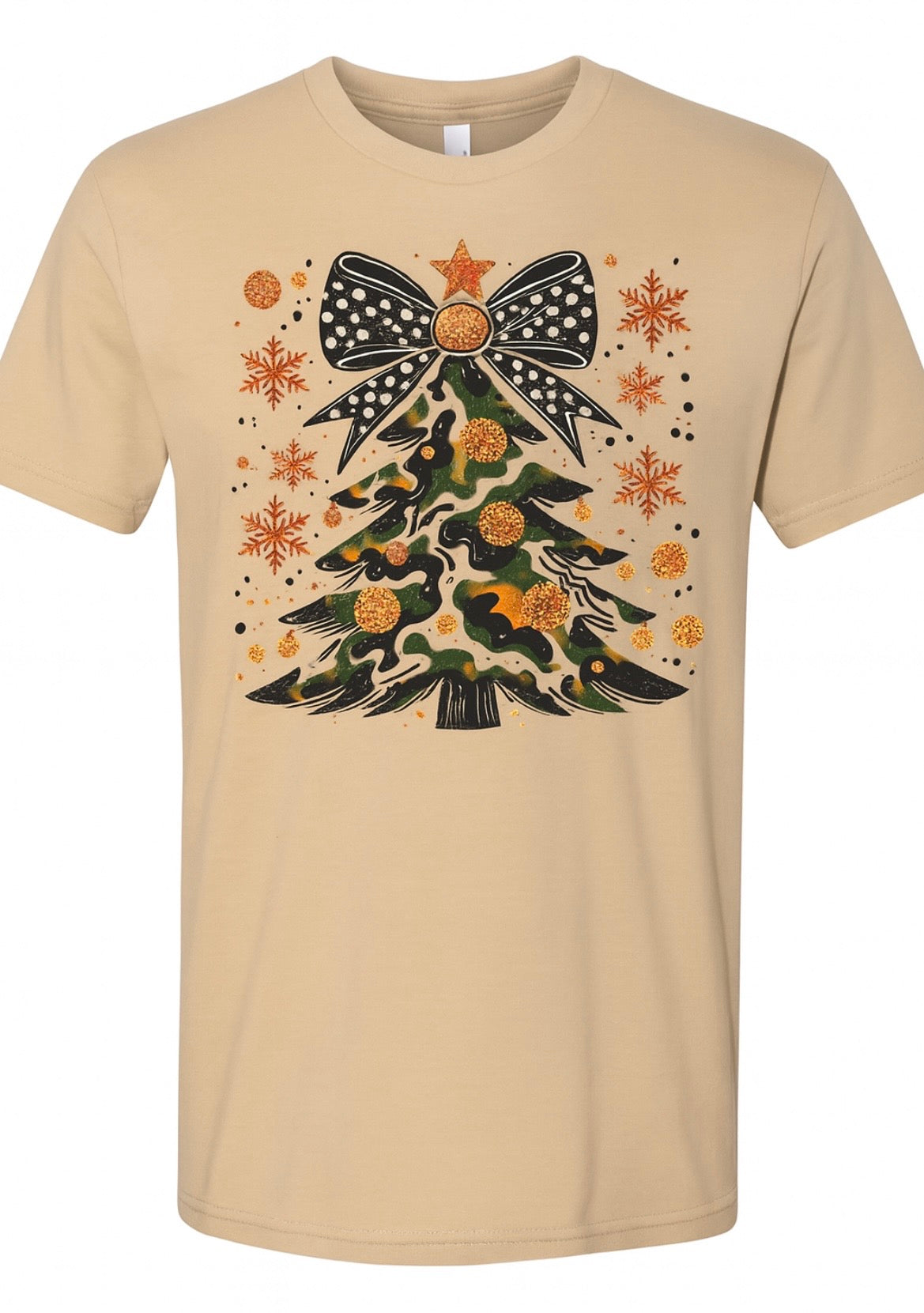 Camo Christmas Tree Tee - Holiday Graphic T-Shirt
