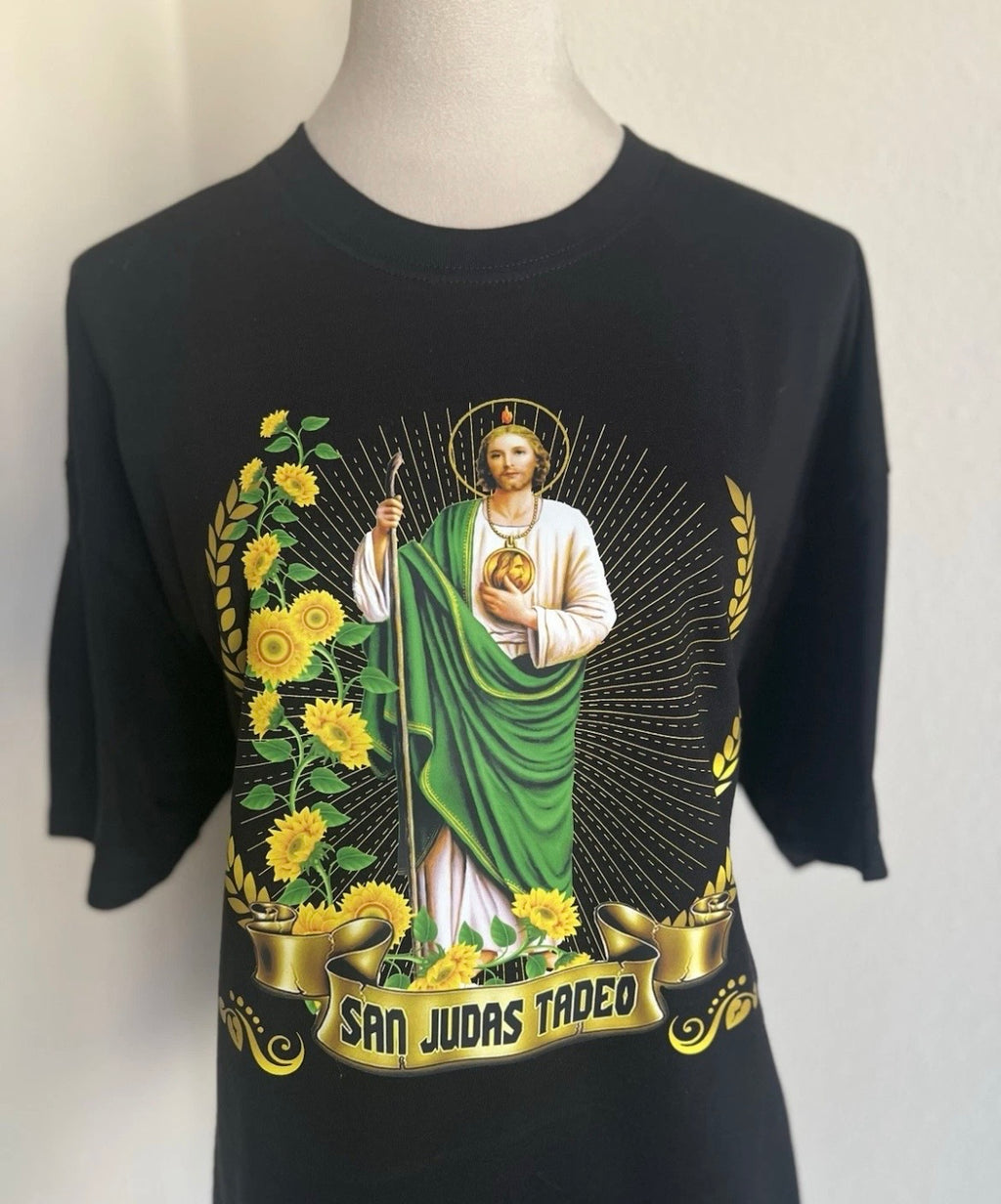 Gildan San Judas Tadeo Crewneck T-Shirt Short Sleeve