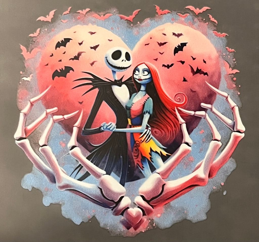 🖤 Jack & Sally Skeleton Heart T-Shirt