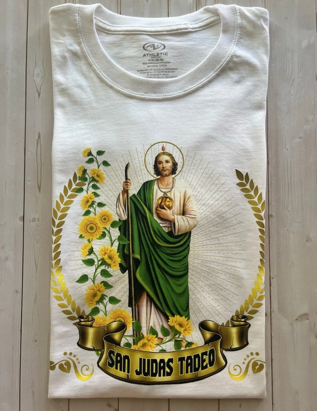 Gildan San Judas Tadeo Crewneck T-Shirt Short Sleeve