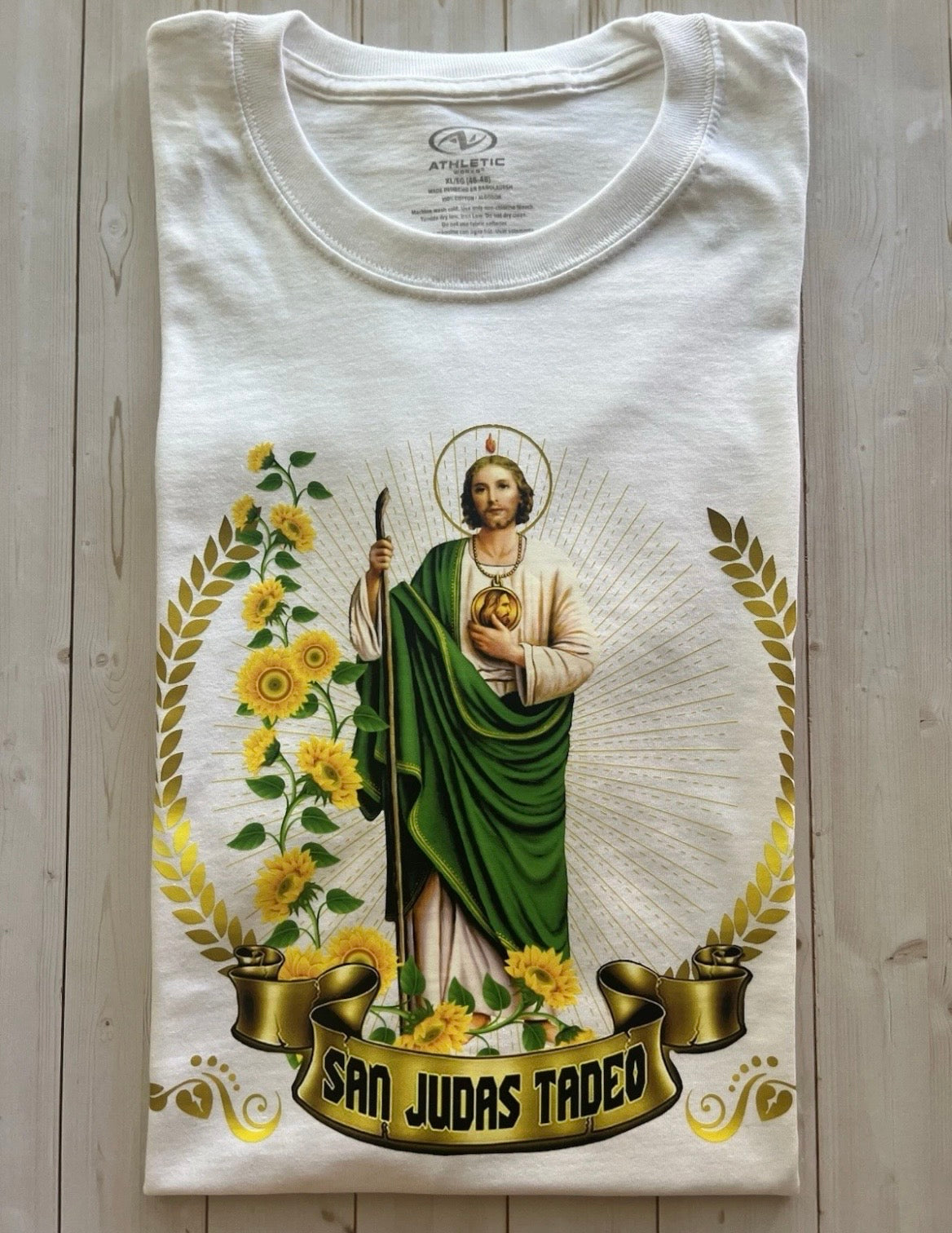 Gildan San Judas Tadeo Crewneck T-Shirt Short Sleeve
