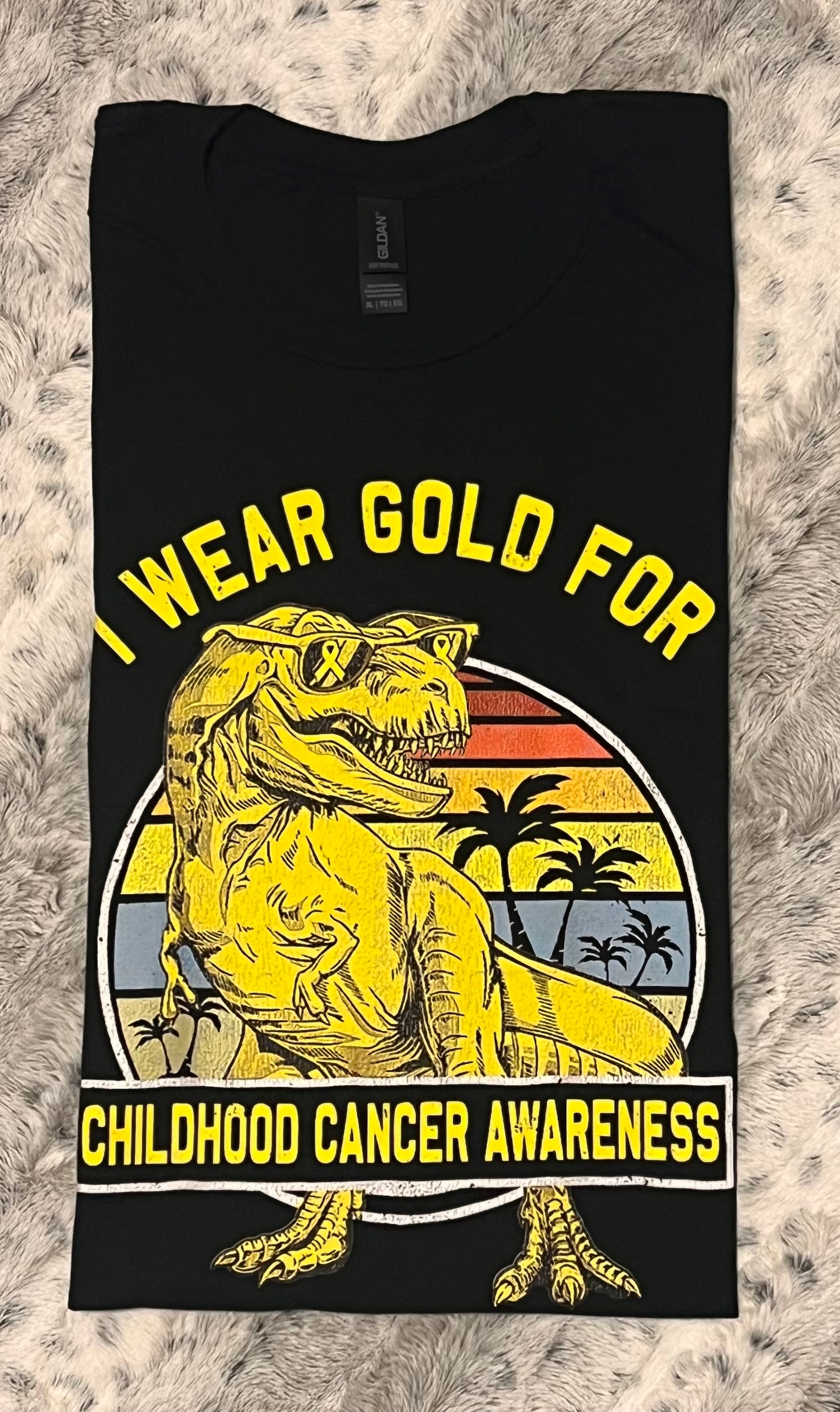 💛 “In September We Wear Gold” Childhood Cancer AwarenessT-Shirt Crewneck Short Sleeve