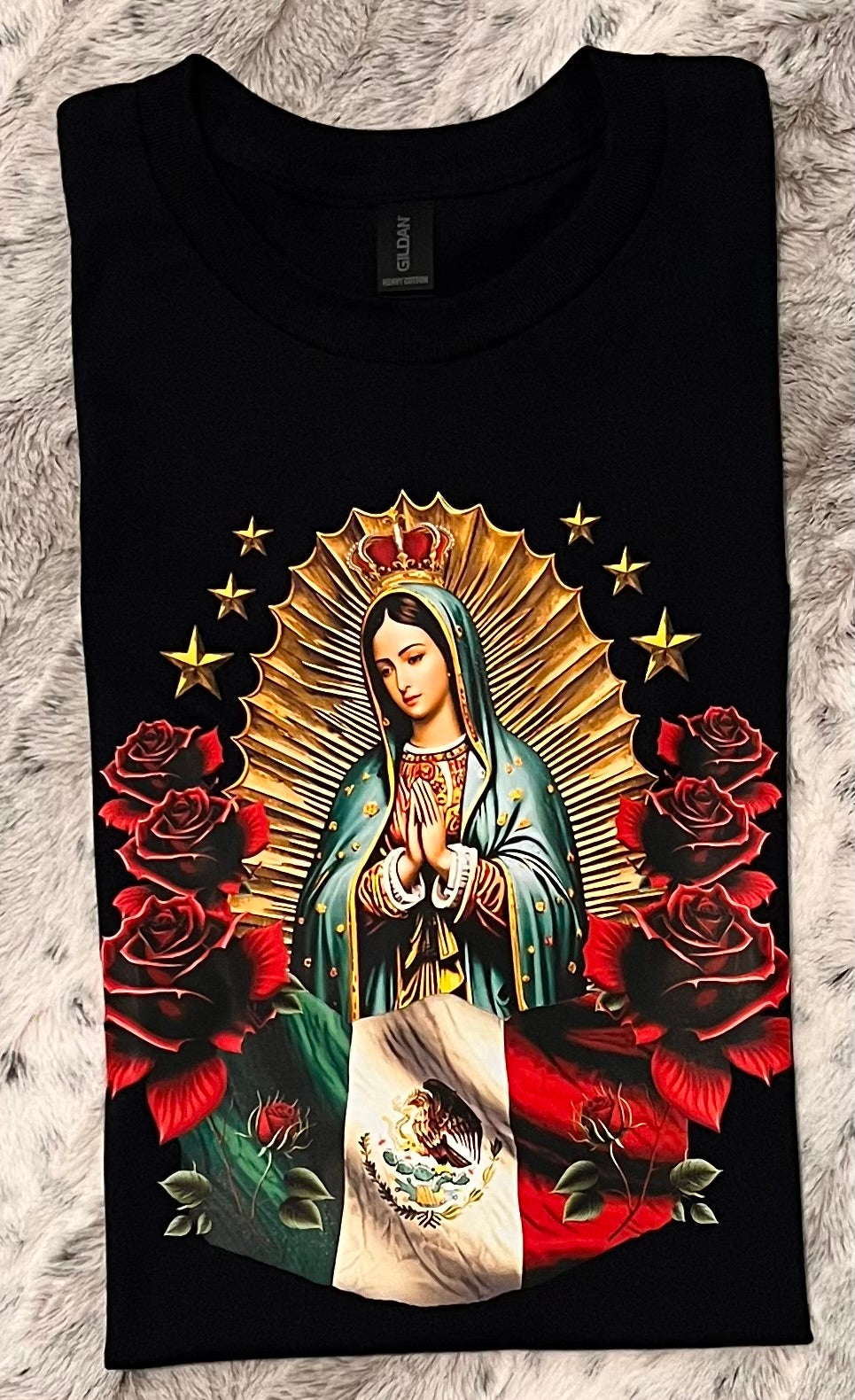 🌹 “Virgen de Guadalupe” Faith & Protection T-Shirt Crewneck Short Sleeve