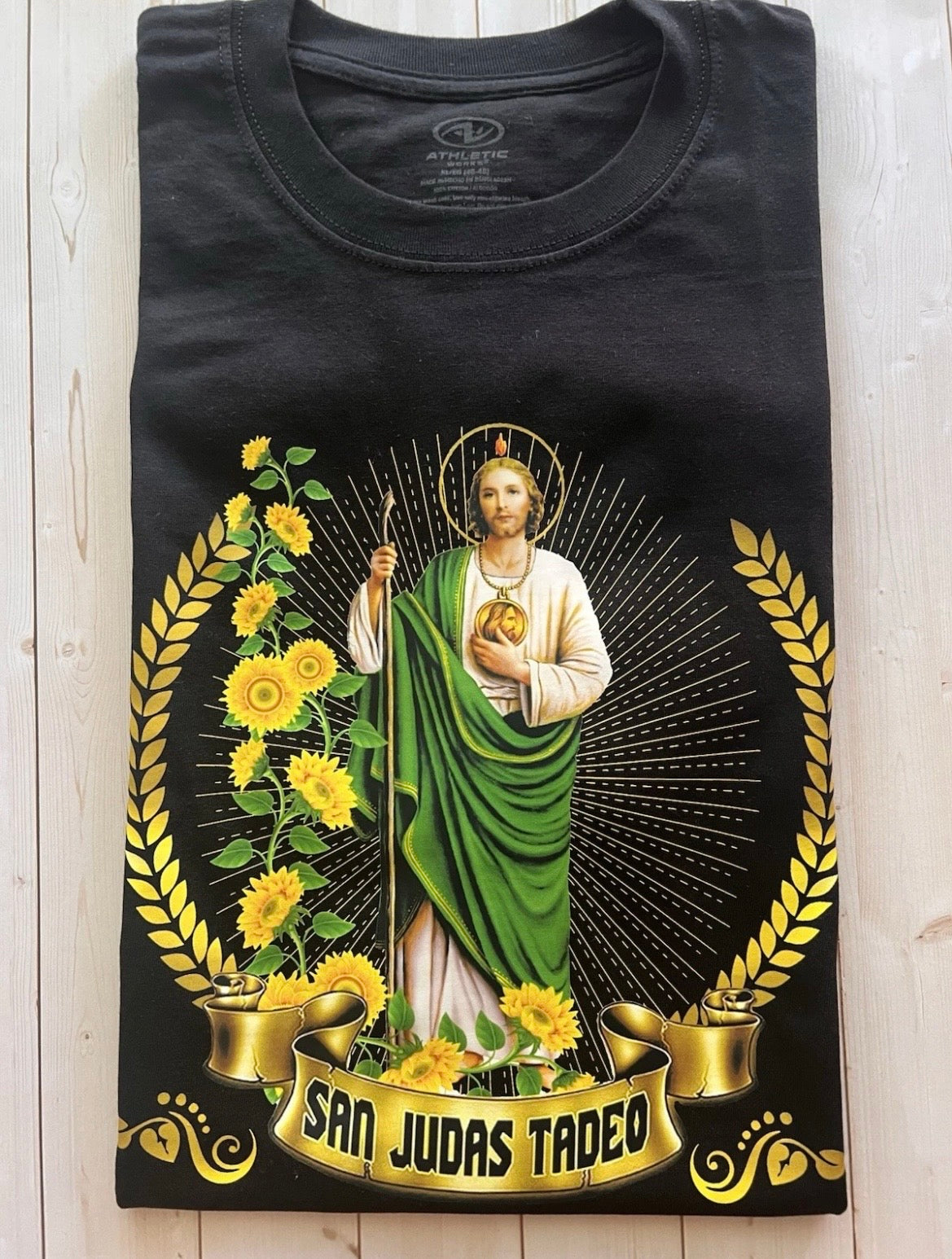 Gildan San Judas Tadeo Crewneck T-Shirt Short Sleeve