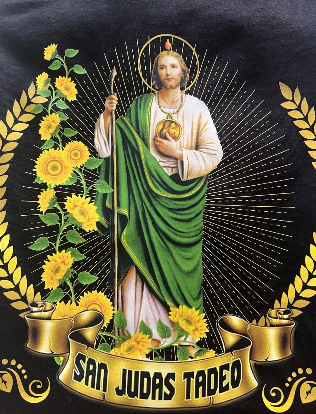 Gildan San Judas Tadeo Crewneck T-Shirt Short Sleeve