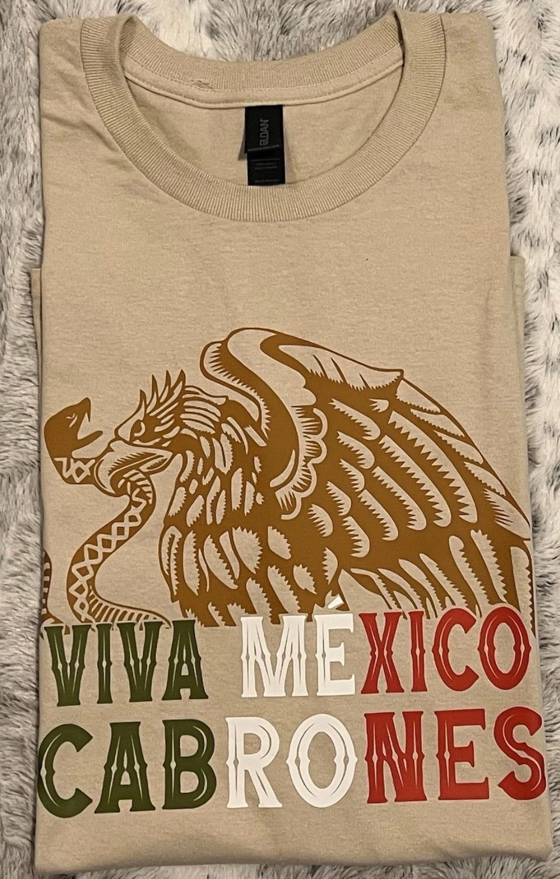 Gildan Viva México T-Shirt Crewneck Short Sleeve