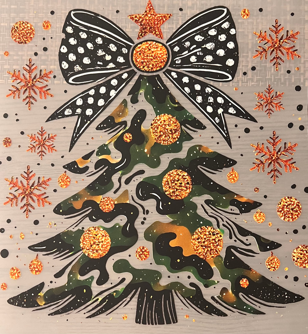 Camo Christmas Tree Tee - Holiday Graphic T-Shirt