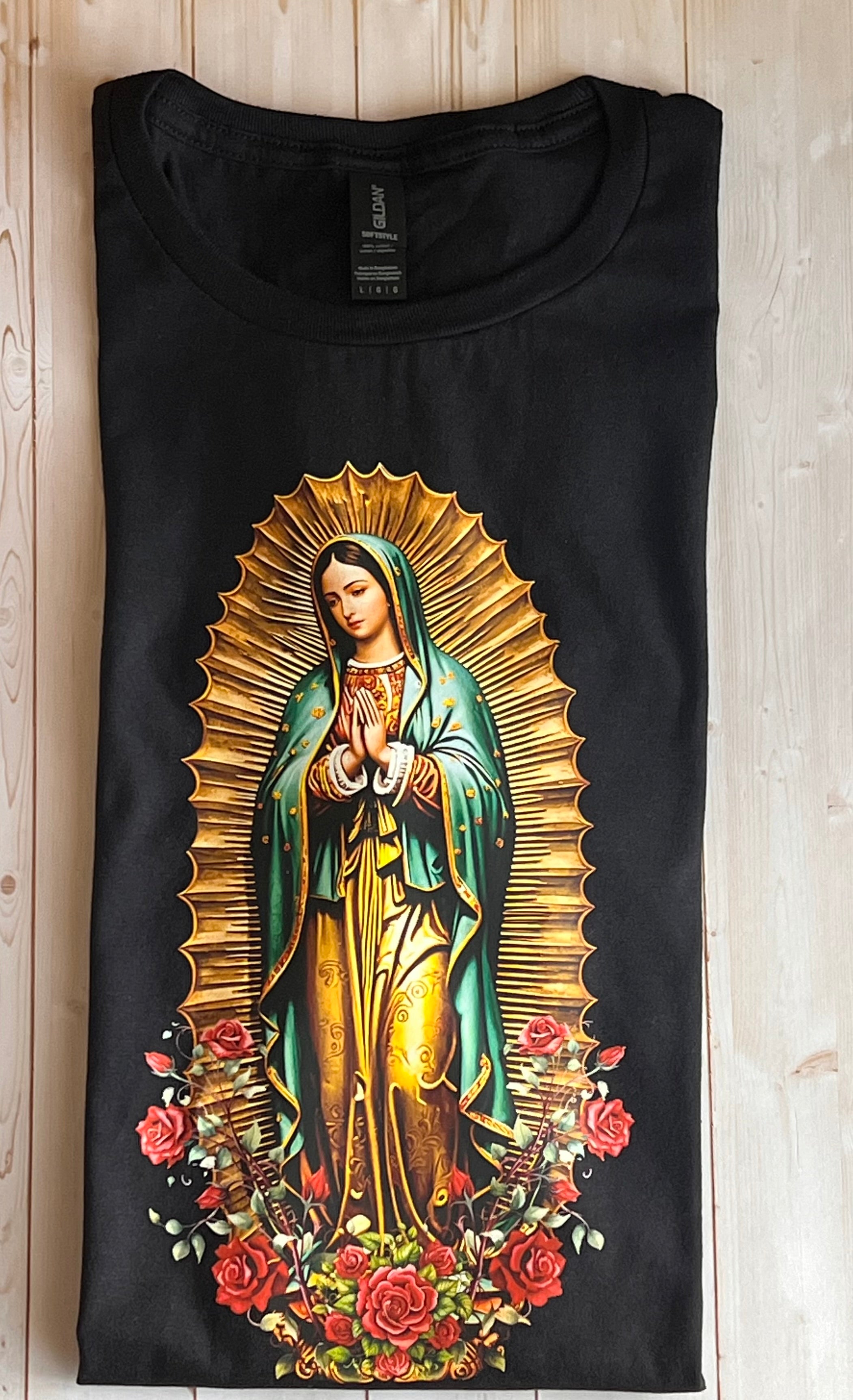 🌹 “Virgen de Guadalupe” Faith & Protection T-Shirt Crewneck Short Sleeve