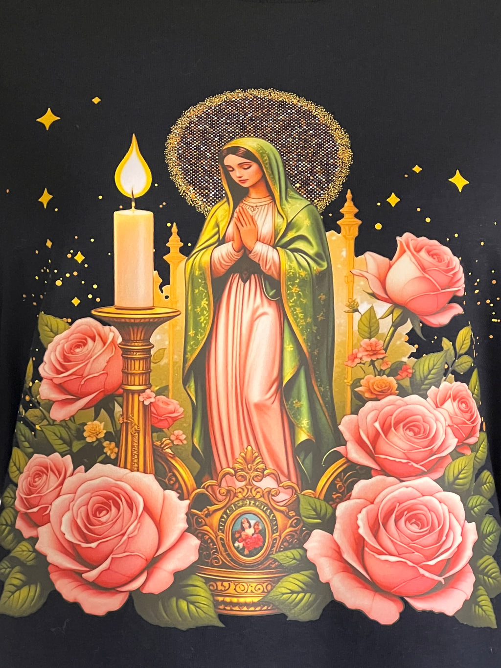 🌹 “Virgen de Guadalupe” Faith & Protection T-Shirt Crewneck Short Sleeve
