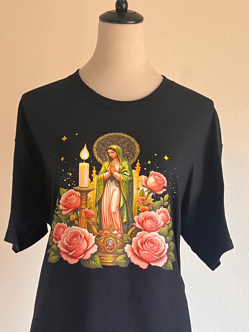🌹 “Virgen de Guadalupe” Faith & Protection T-Shirt Crewneck Short Sleeve