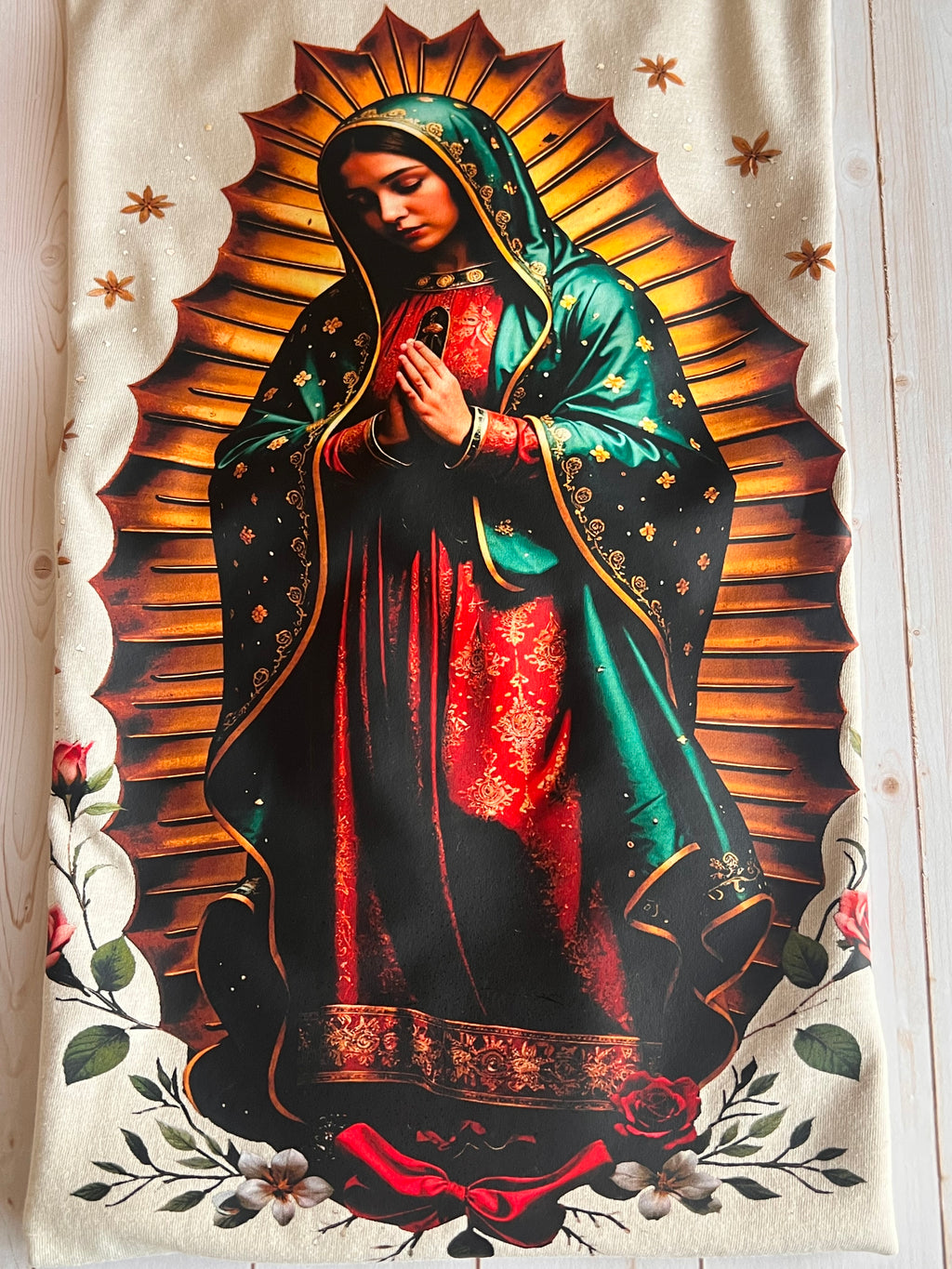 🌹 “Virgen de Guadalupe” Faith & Protection T-Shirt Crewneck Short Sleeve