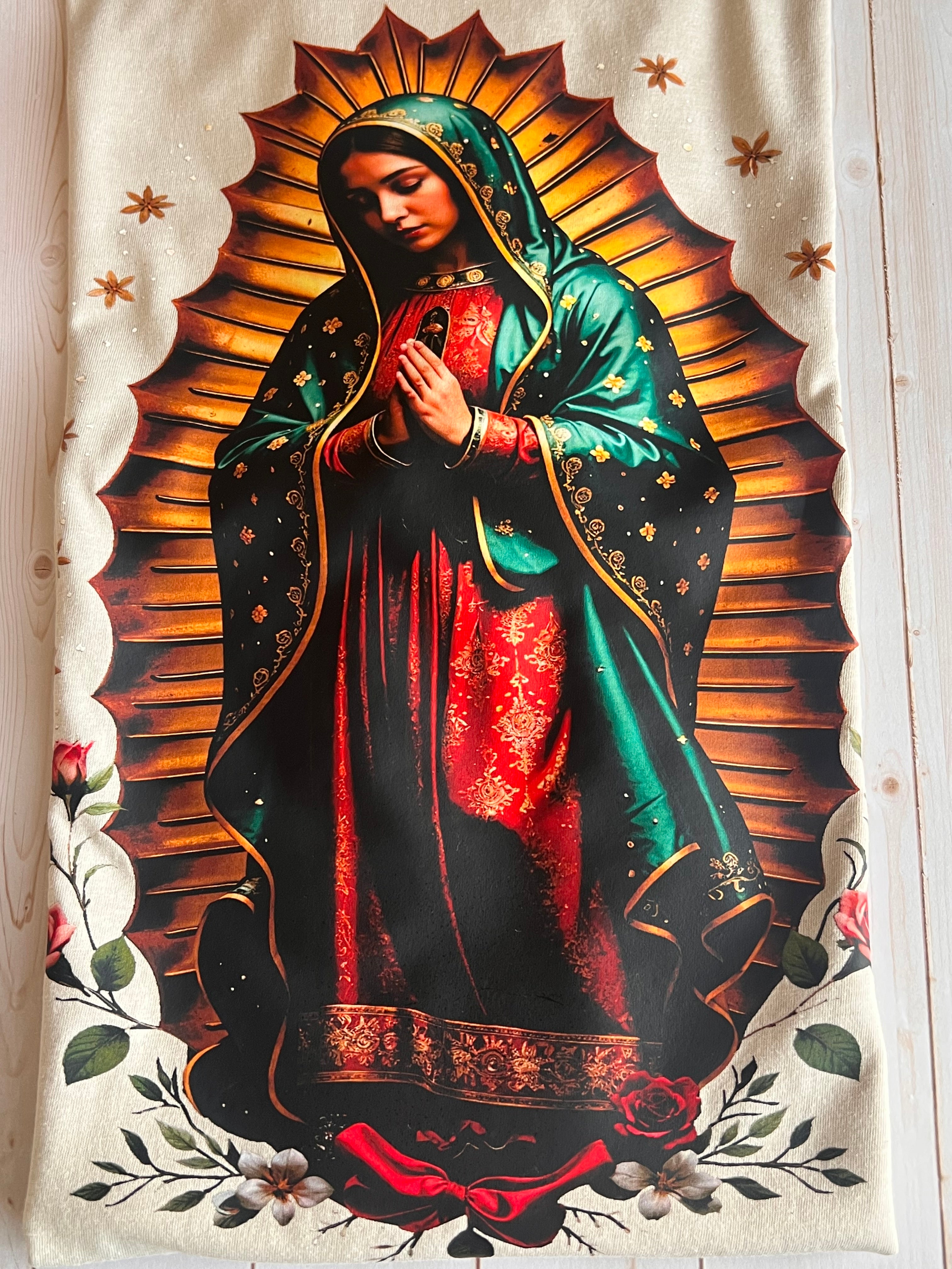 🌹 “Virgen de Guadalupe” Faith & Protection T-Shirt Crewneck Short Sleeve