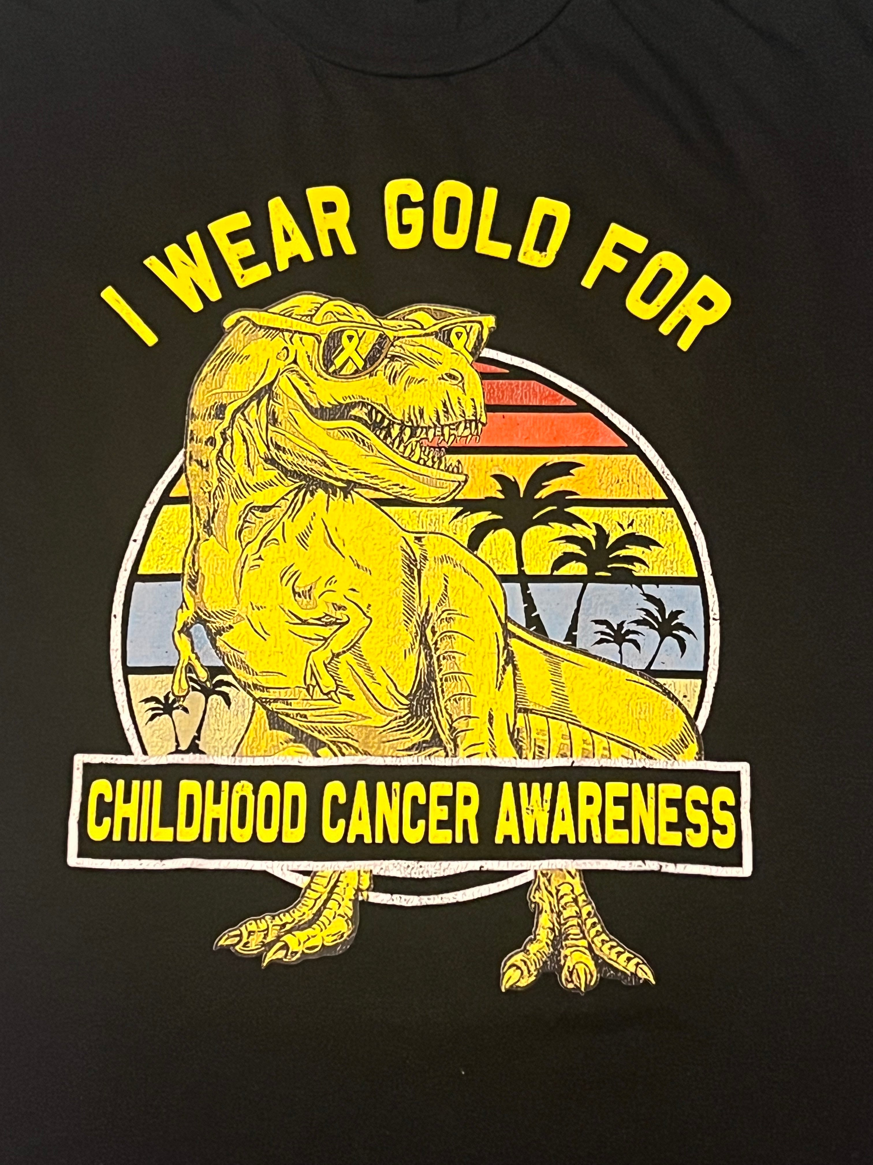 💛 “In September We Wear Gold” Childhood Cancer AwarenessT-Shirt Crewneck Short Sleeve