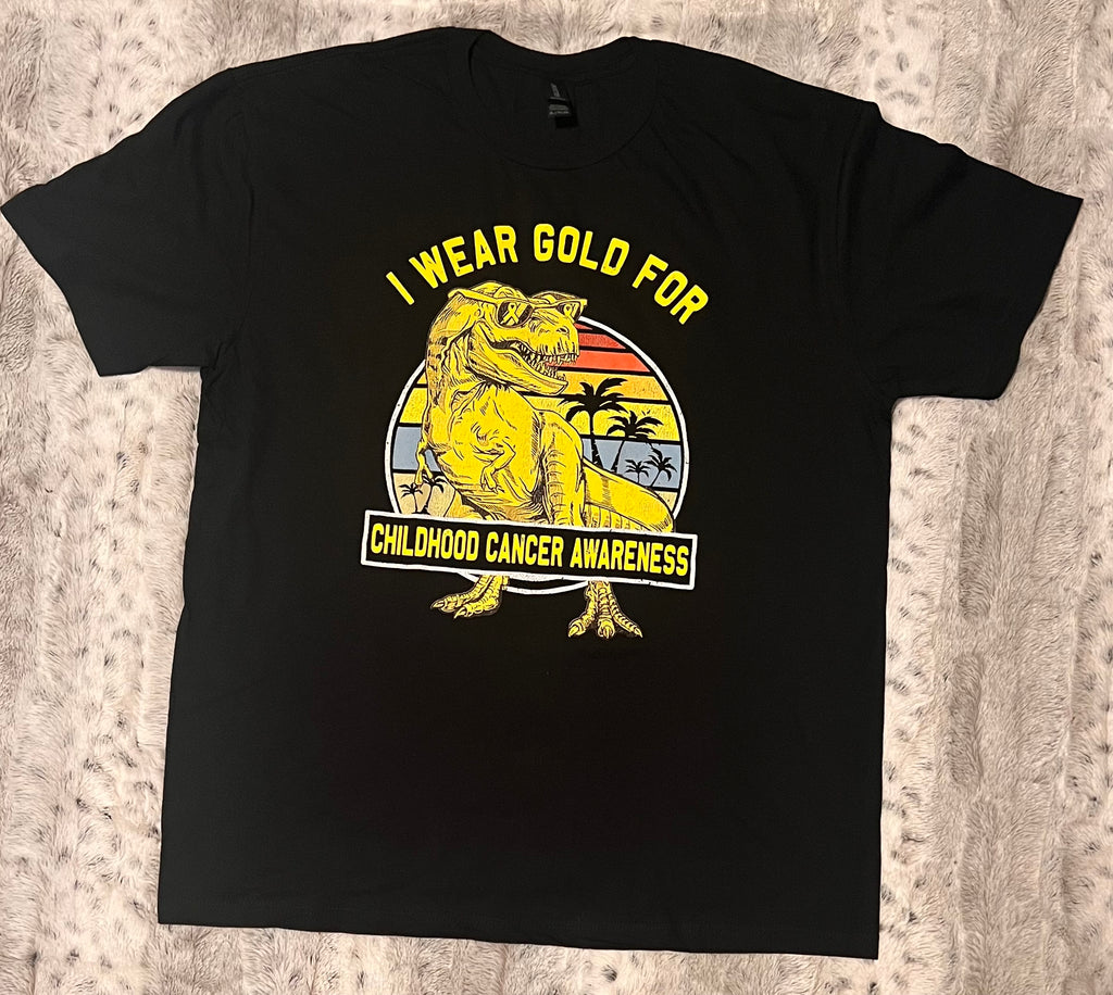 💛 “In September We Wear Gold” Childhood Cancer AwarenessT-Shirt Crewneck Short Sleeve