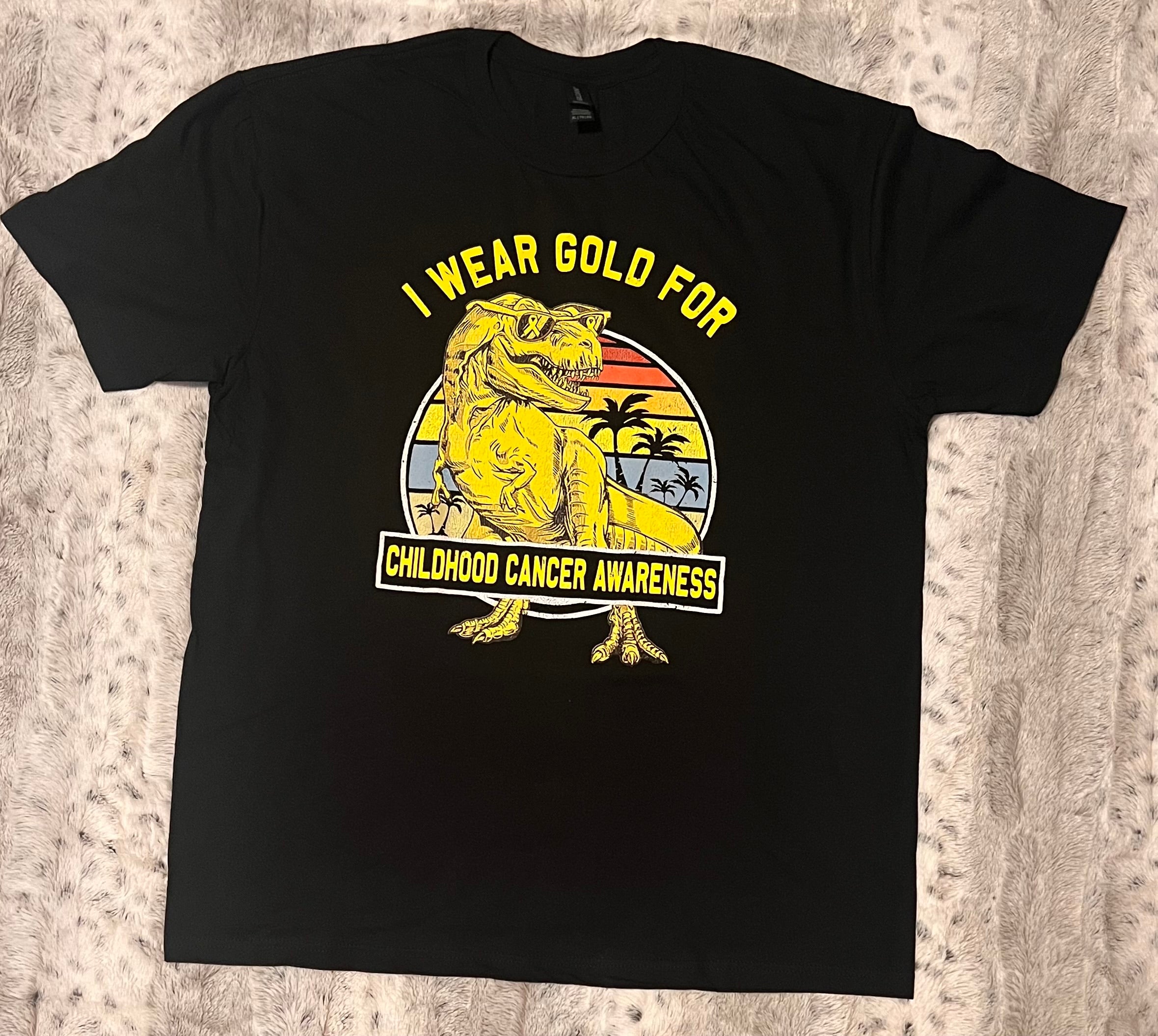 💛 “In September We Wear Gold” Childhood Cancer AwarenessT-Shirt Crewneck Short Sleeve