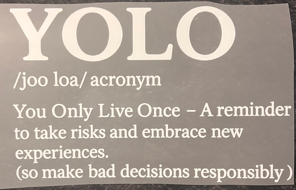 YOLO Definition T-Shirt – Make Bad Decisions Responsibly Tee