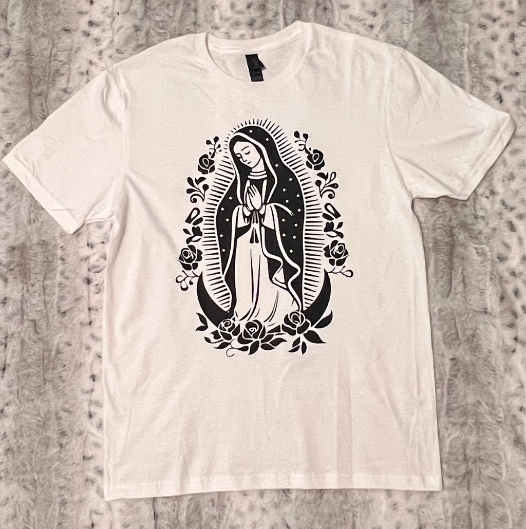 🌹 “Virgen de Guadalupe” Faith & Protection T-Shirt Crewneck Short Sleeve