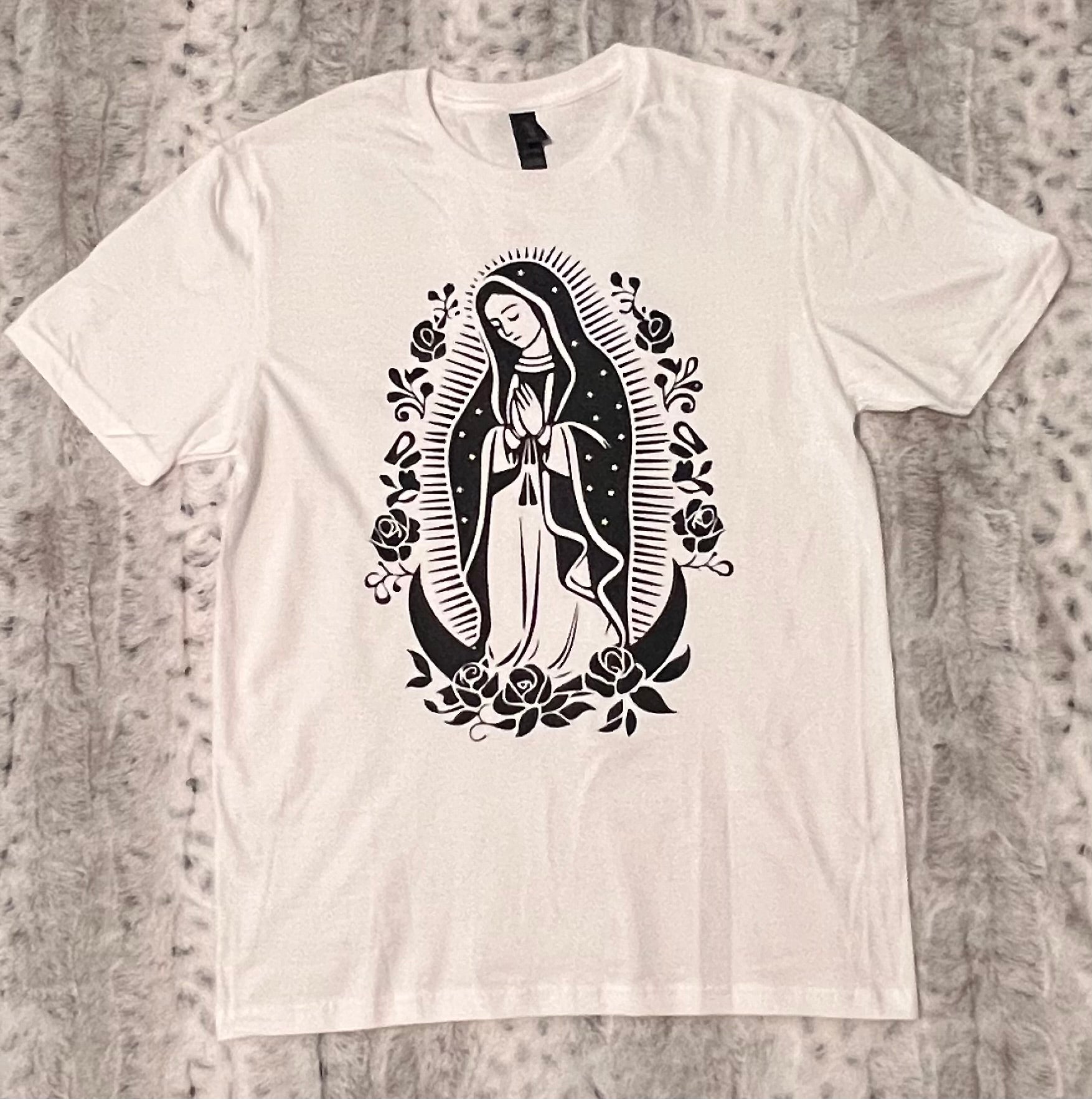 🌹 “Virgen de Guadalupe” Faith & Protection T-Shirt Crewneck Short Sleeve