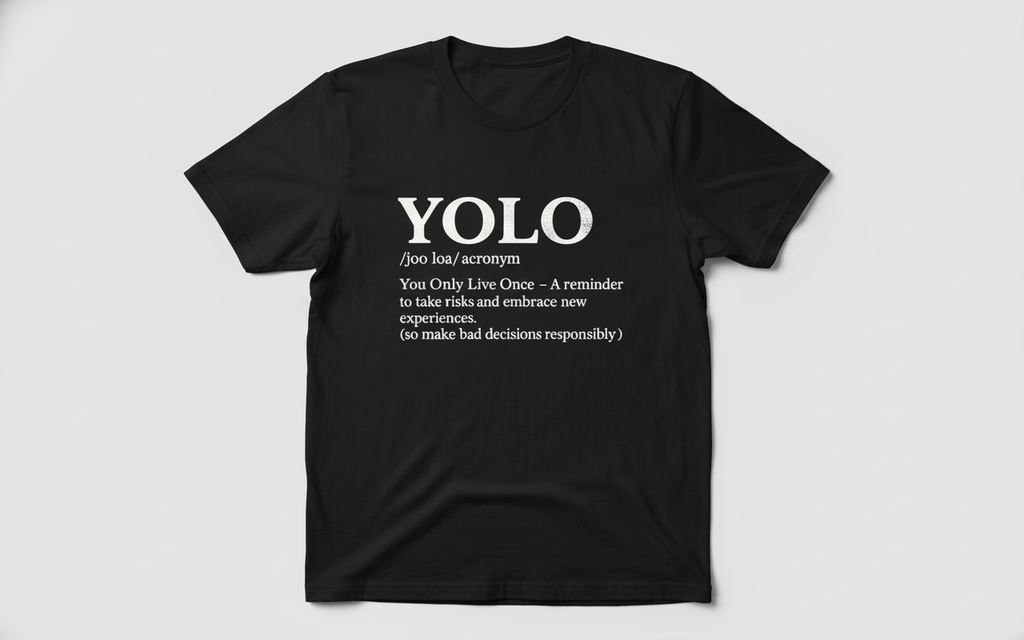 YOLO Black T-Shirt Mockup