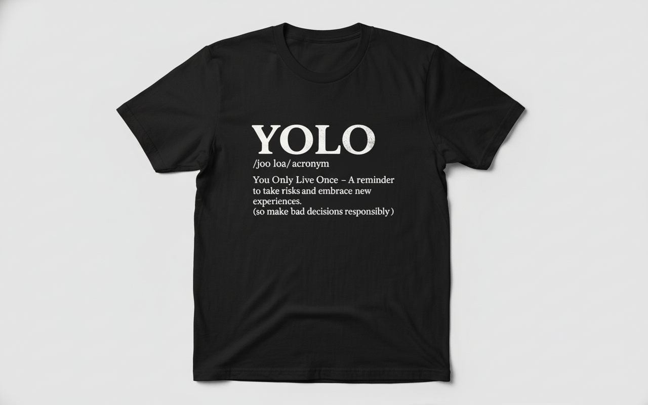 YOLO Black T-Shirt Mockup